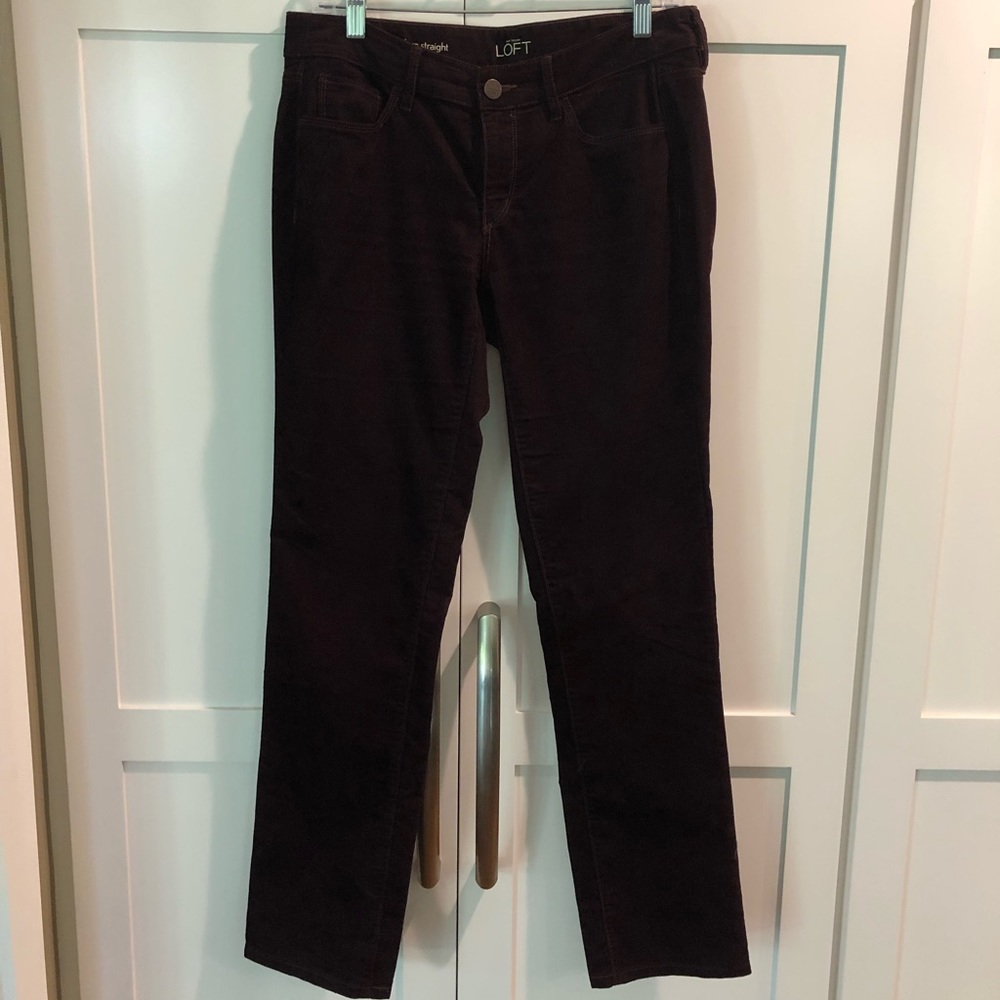 Deep Plum Modern Straight Small Wailed Corduroy 👖